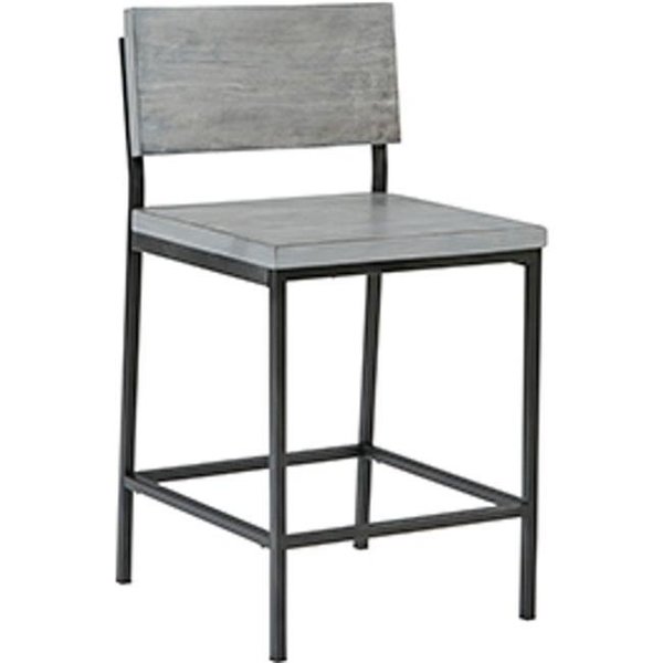 Progressive Furniture Progressive Furniture A103-42G Game Room Wood & Metal Bar Stool; Gray A103-42G